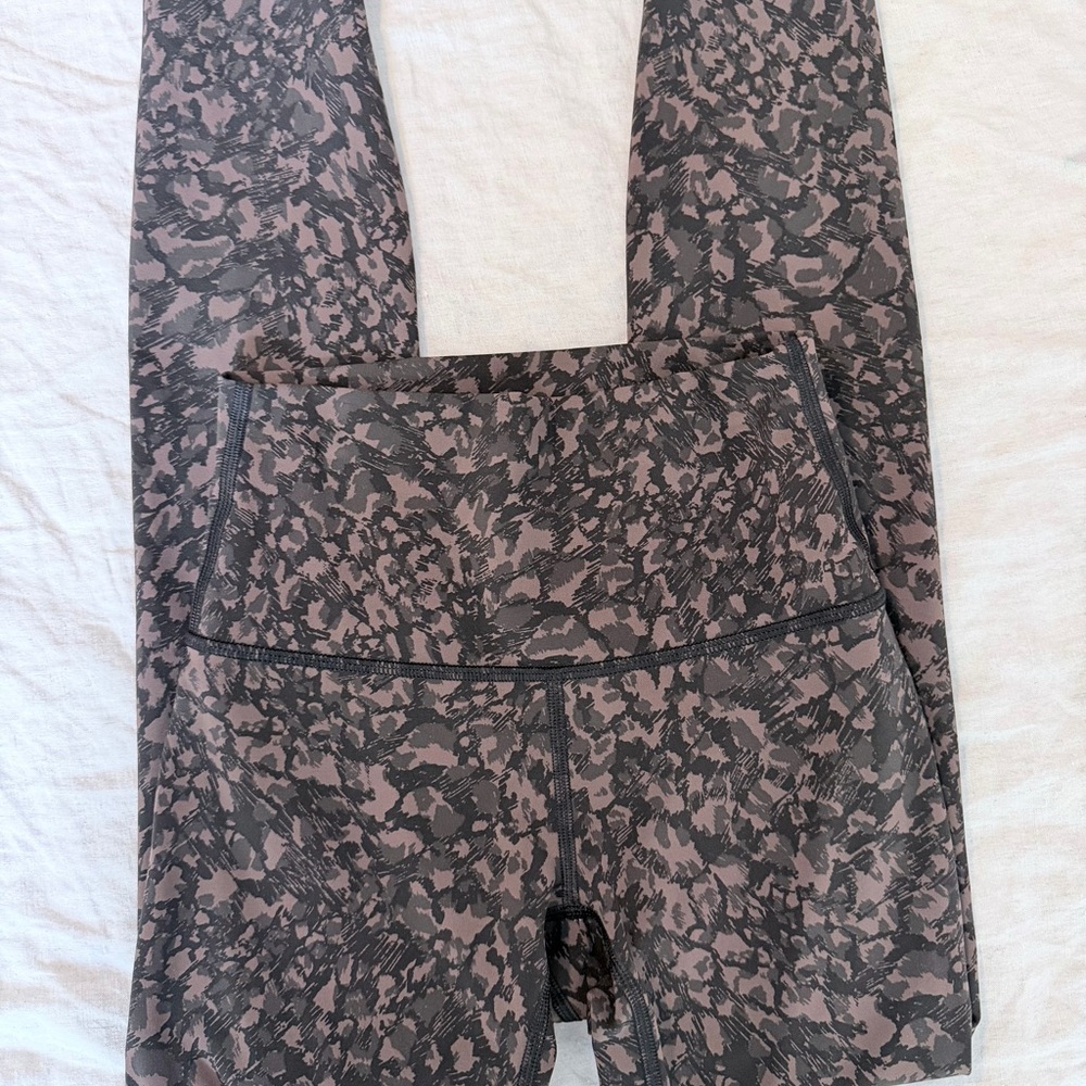 lululemon athletica Black and Brown Patterned Leggings
